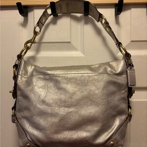 Coach Y2K 2007 (11870) Carly Hobo Silver Leather Shoulder Bag in VGUC